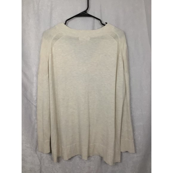 Chelsea 28 Everyday V-Neck Pullover Sweater SZ 1 Oatmeal - Picture 10 of 11